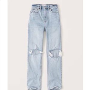 90s Ultra High Rise Straight Jeans Abercrombie